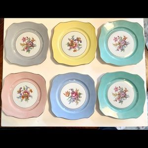 6 Bavaria tirschenreuth germany square plates VTG